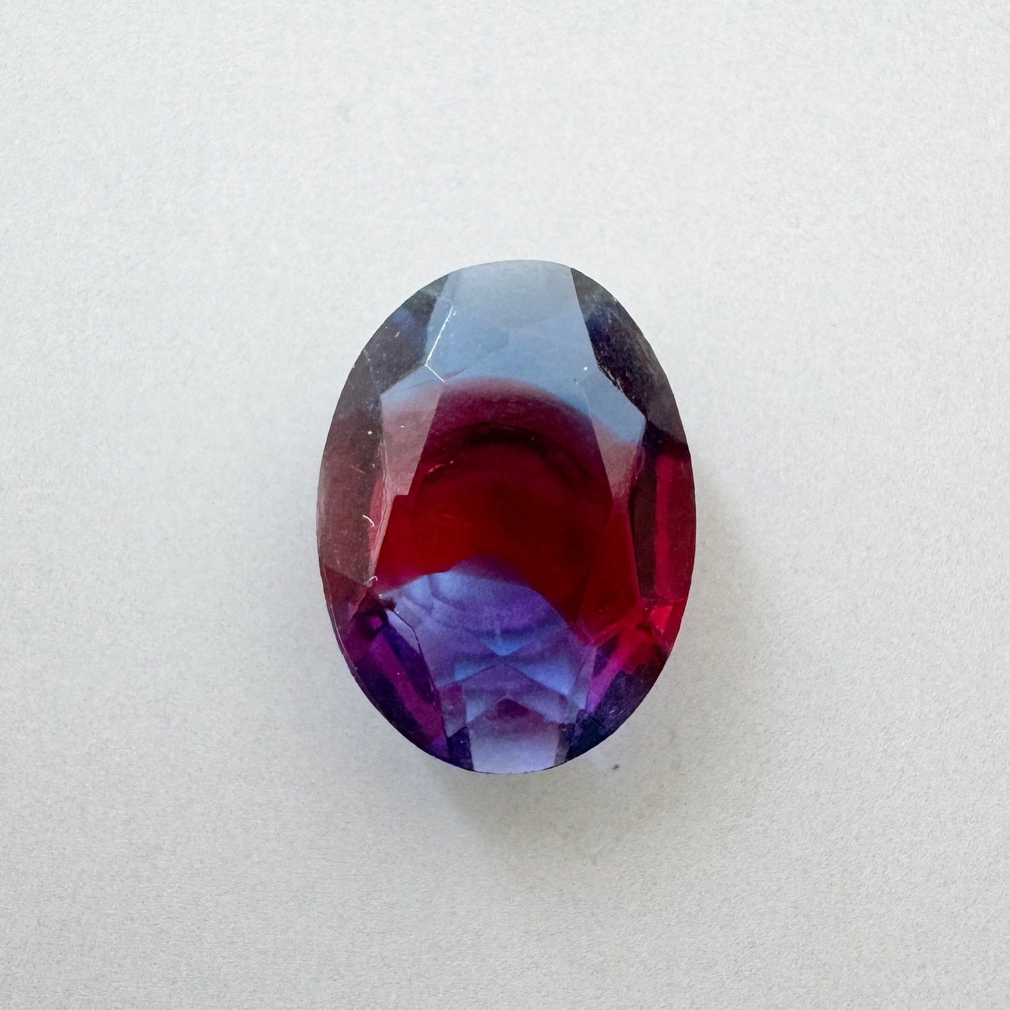 Czech Glass Stone Two Toned Sapphire/Ruby 14×10mm