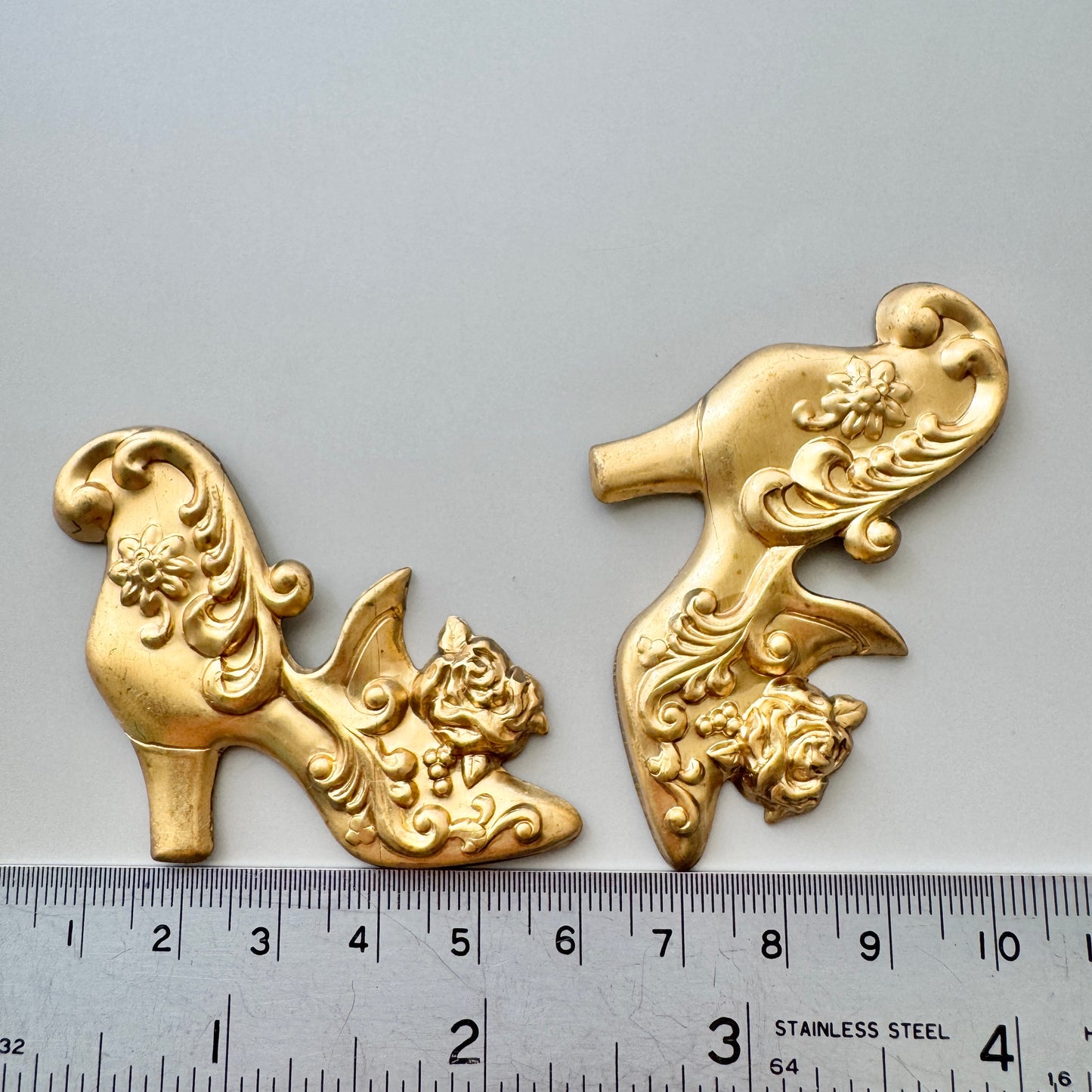 Brass Stamping Victorian Shoe 45×60mm