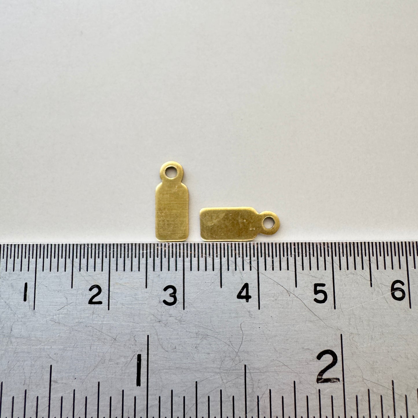 Raw Brass Mini Tag【5 pcs】