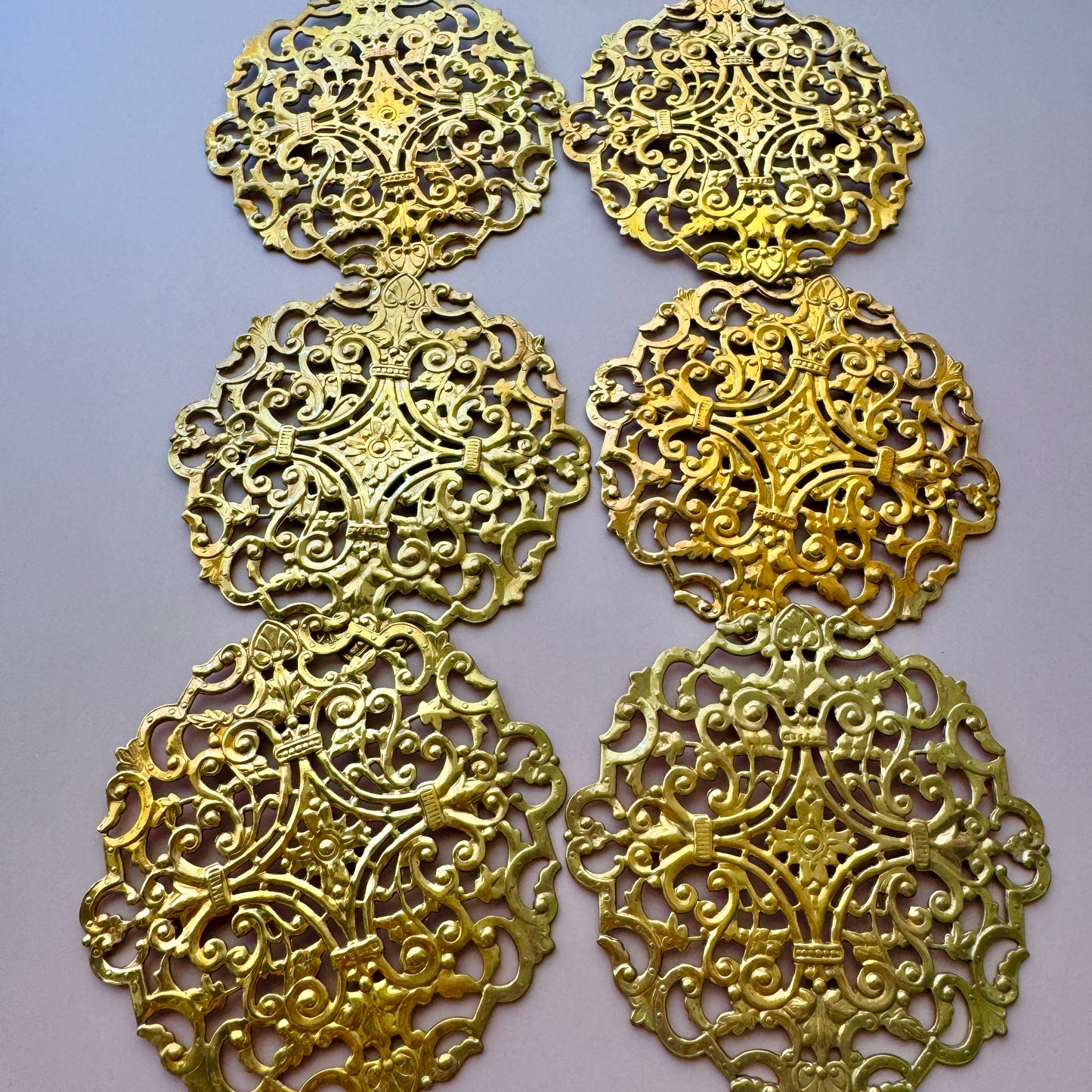 Vintage Metal Big Filigree 82mm