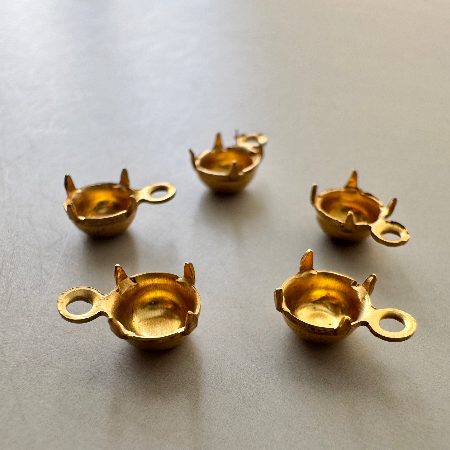 Raw Brass Setting Round 23ss【5 pcs】
