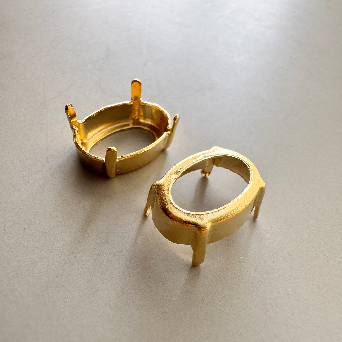 Gold Plated Setting Oval 14x10mm【2 pcs】
