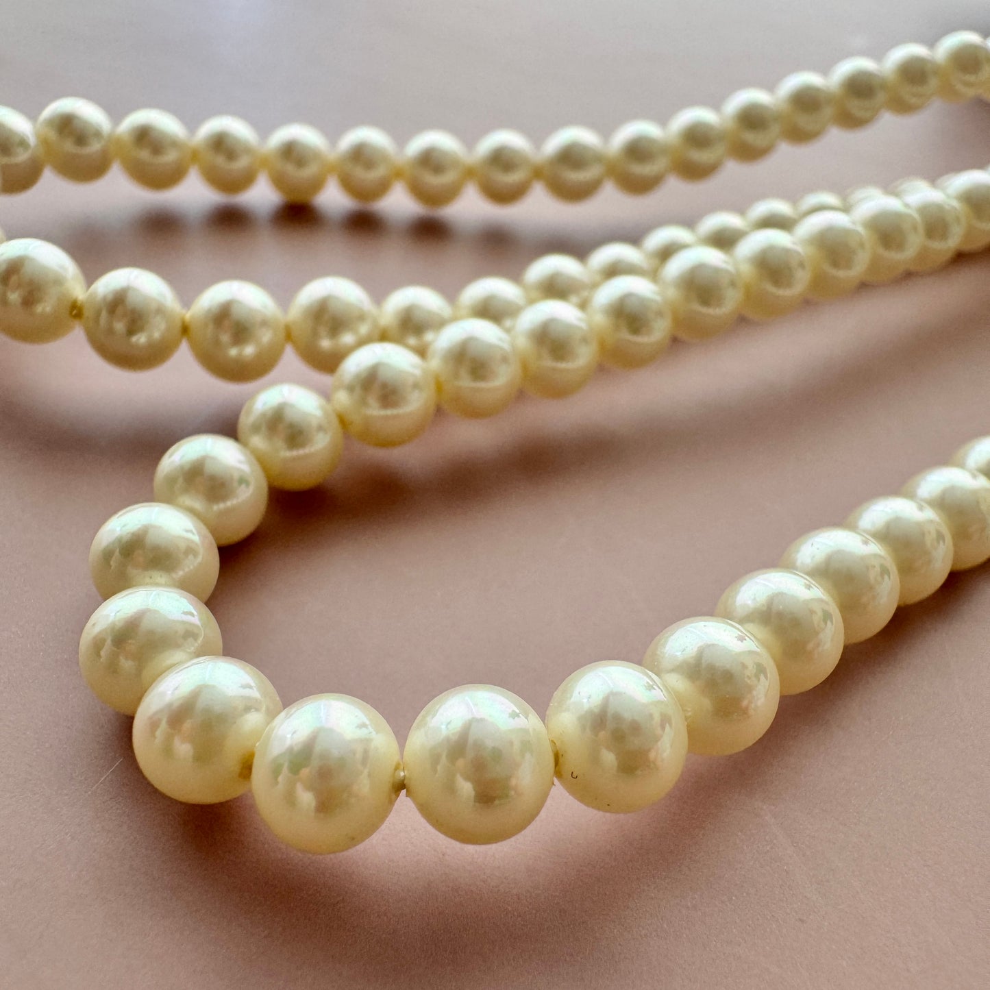Japan Antique Glass Pearl Cream Round 5mm【1 strand or 10 pcs】
