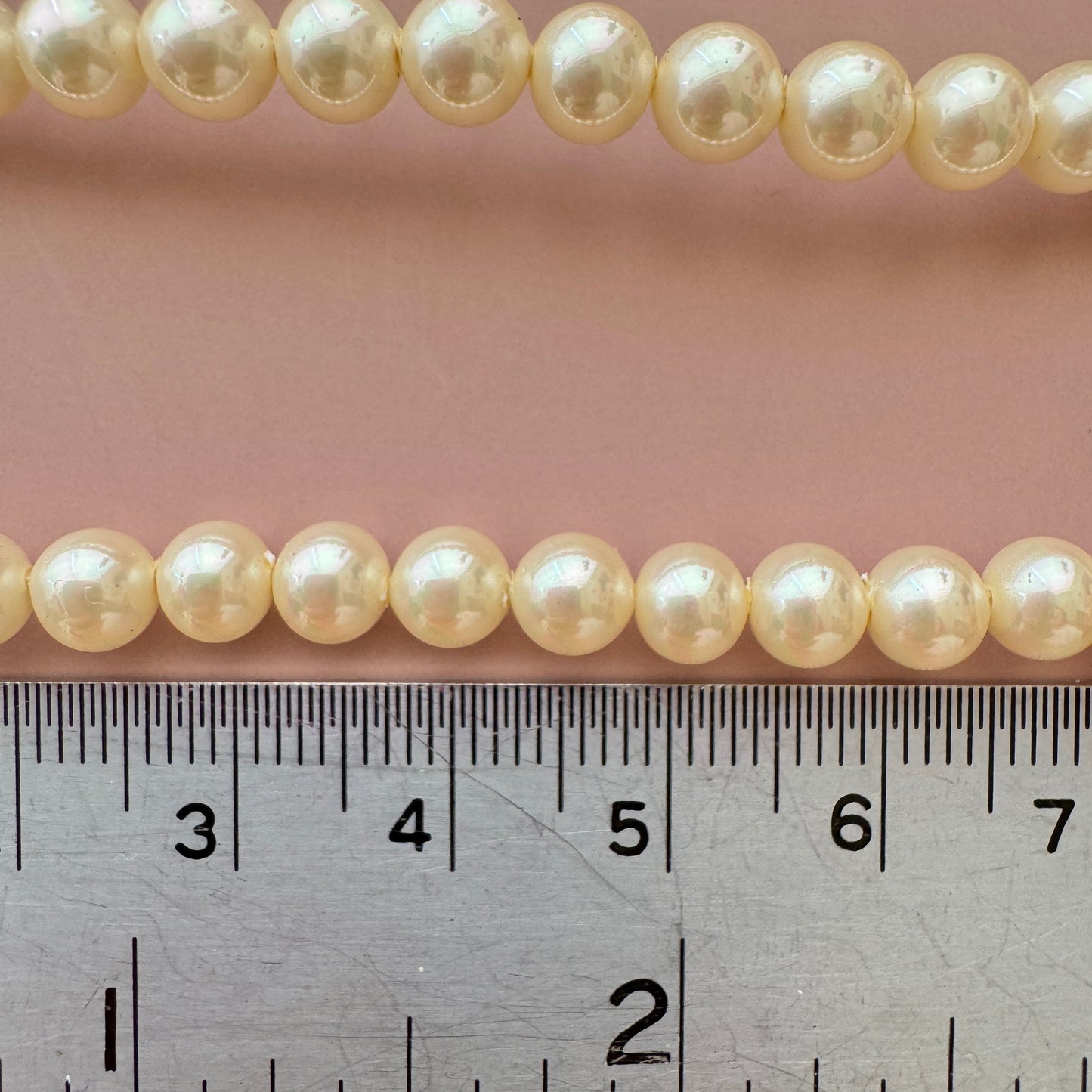 Japan Antique Glass Pearl Cream Round 5mm【1 strand or 10 pcs】