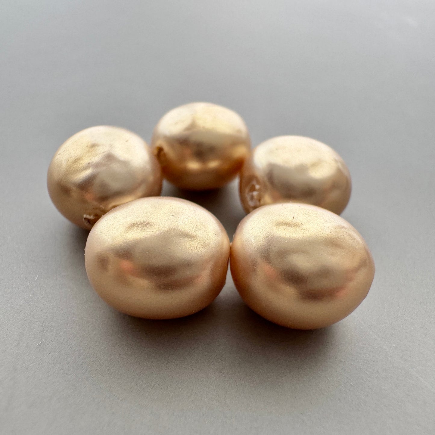 Japan Vintage Glass Royal Baroque Pearl Beige or White 8.5mm【5 pcs】