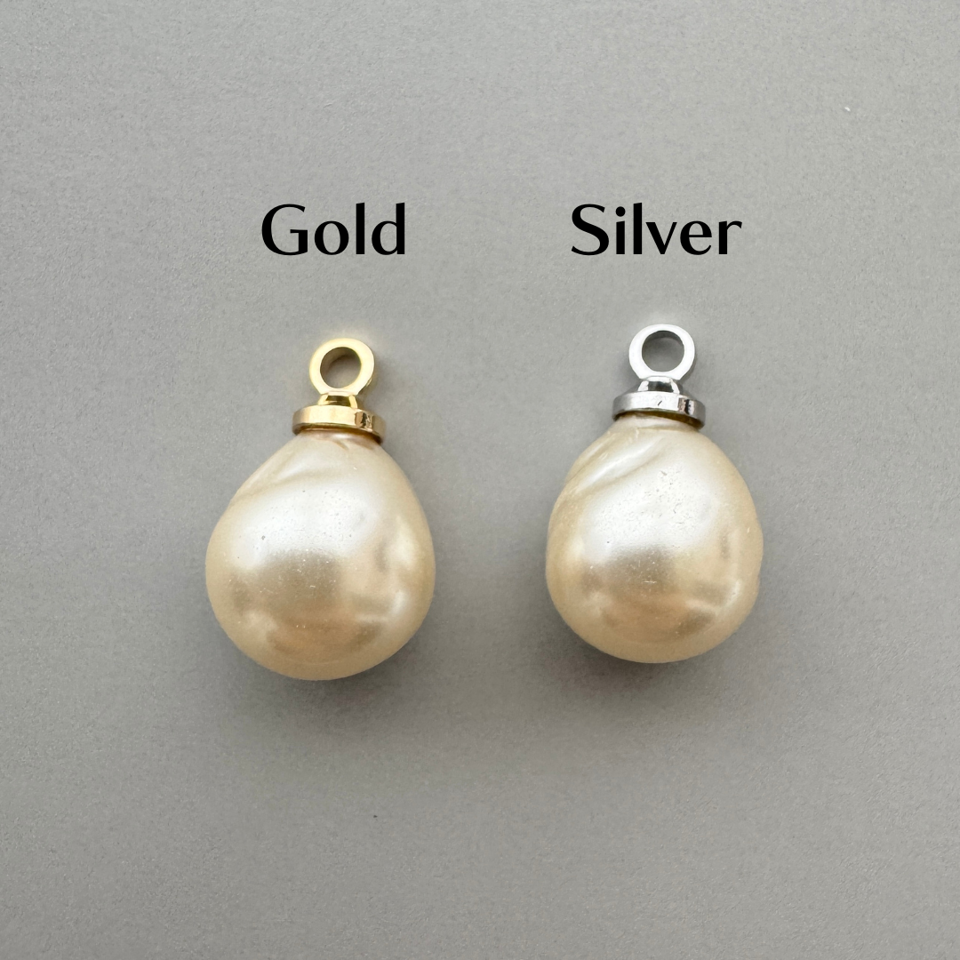 Japan Vintage Glass Baroque Pearl Drop【G/S】