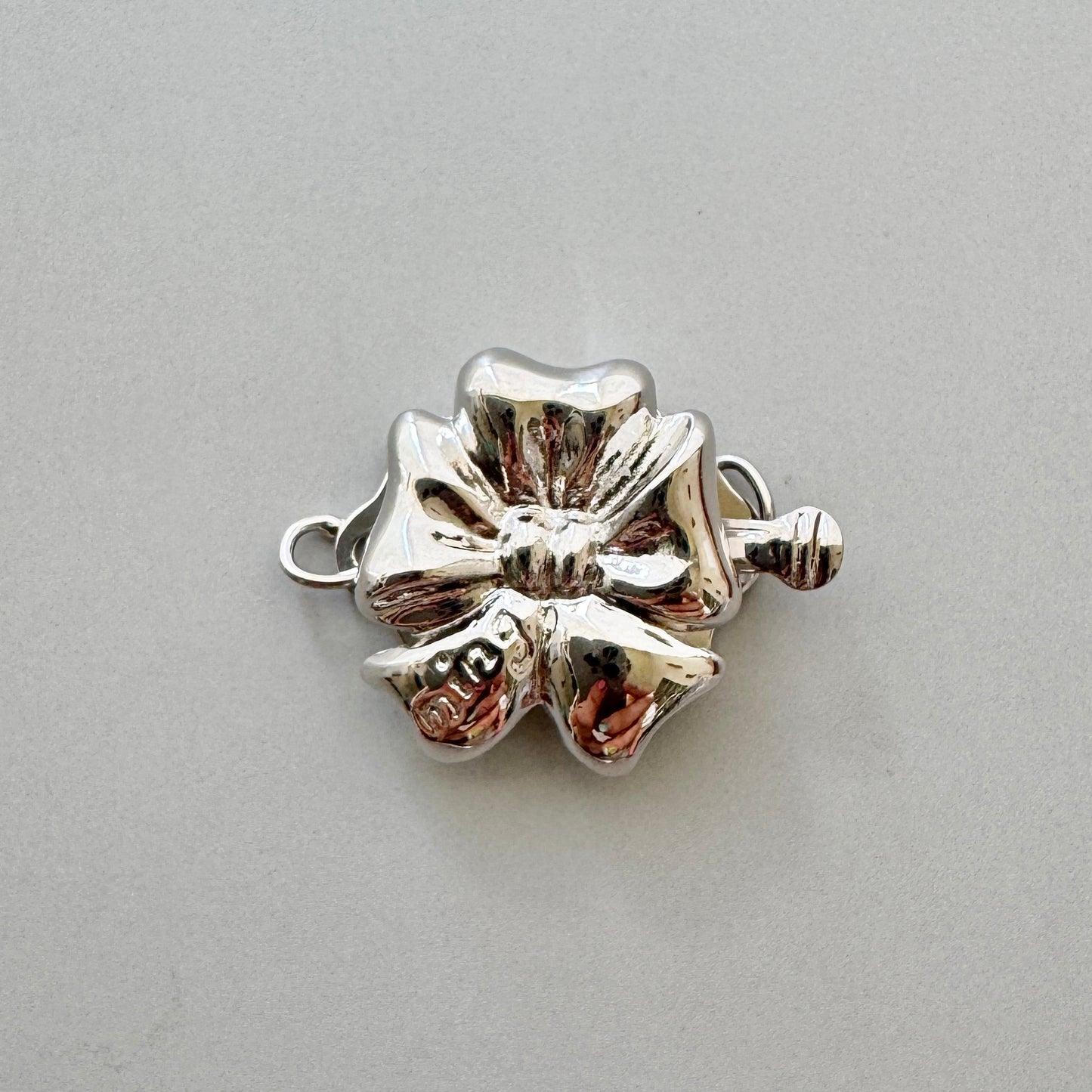 Japan Vintage Ribbon Rhodium Clasp 約20mm