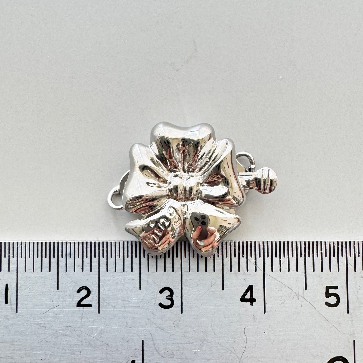Japan Vintage Ribbon Rhodium Clasp 約20mm