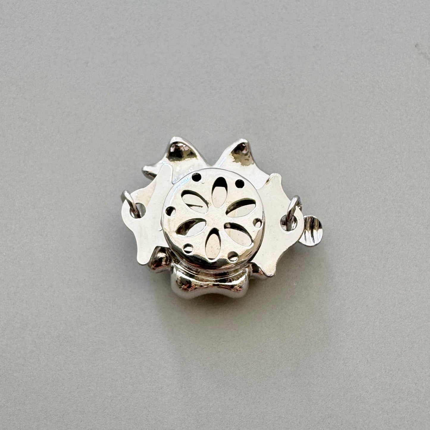 Japan Vintage Ribbon Rhodium Clasp 約20mm