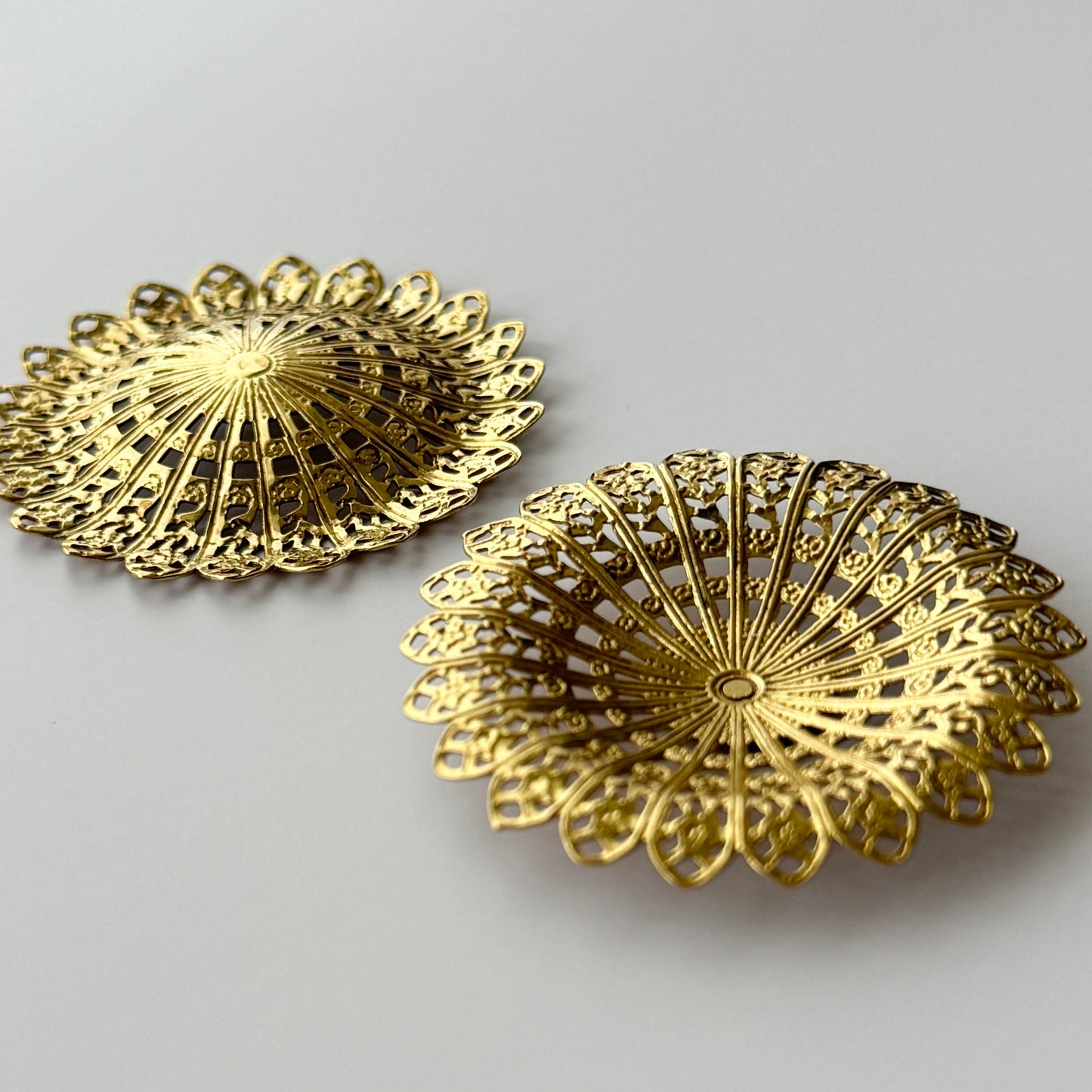 USA Vintage Brass Stamping Filigree 45mm