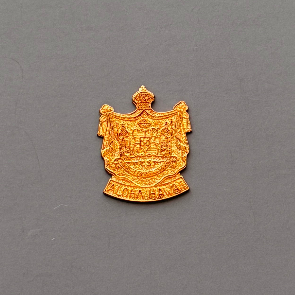 USA Vintage Brass Stamping Aloha Hawaii 30x25mm