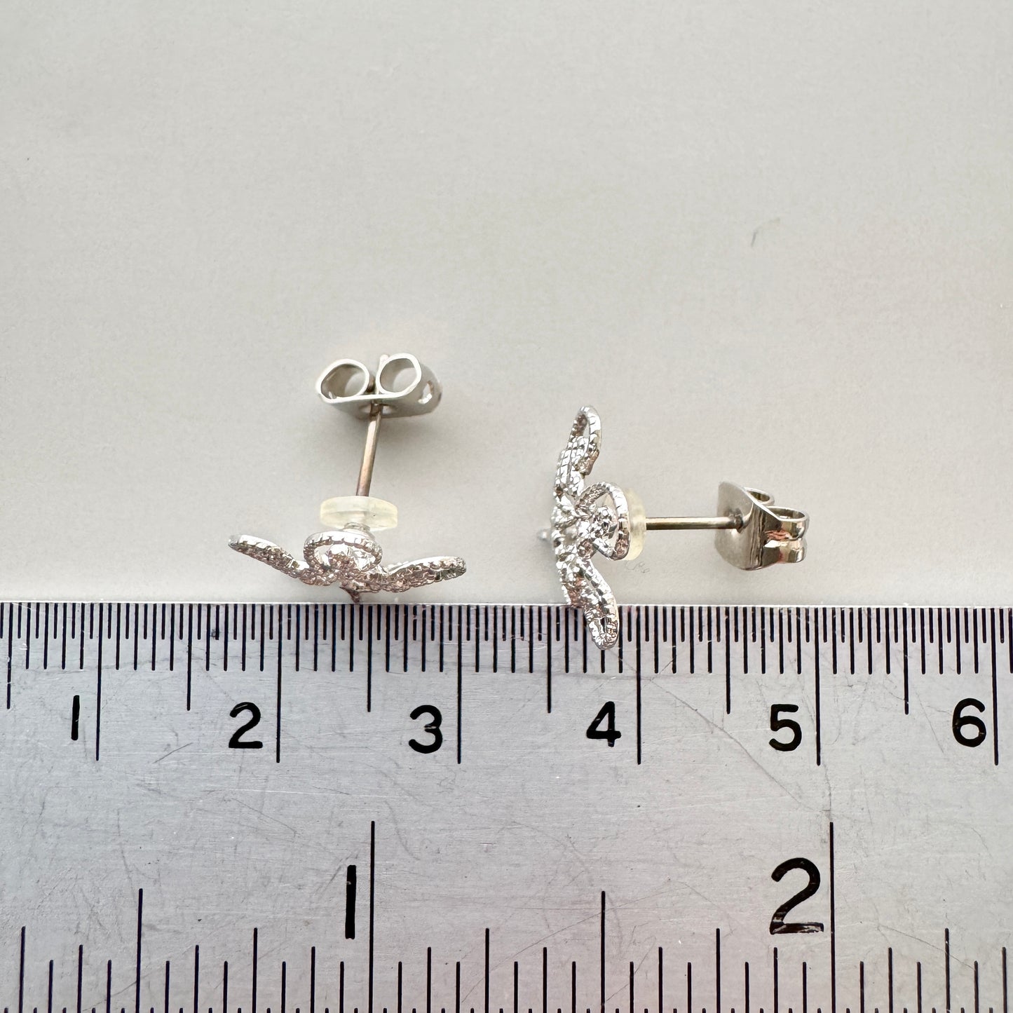 Japan 70's Vintage Pierce Filigree Flower with loop