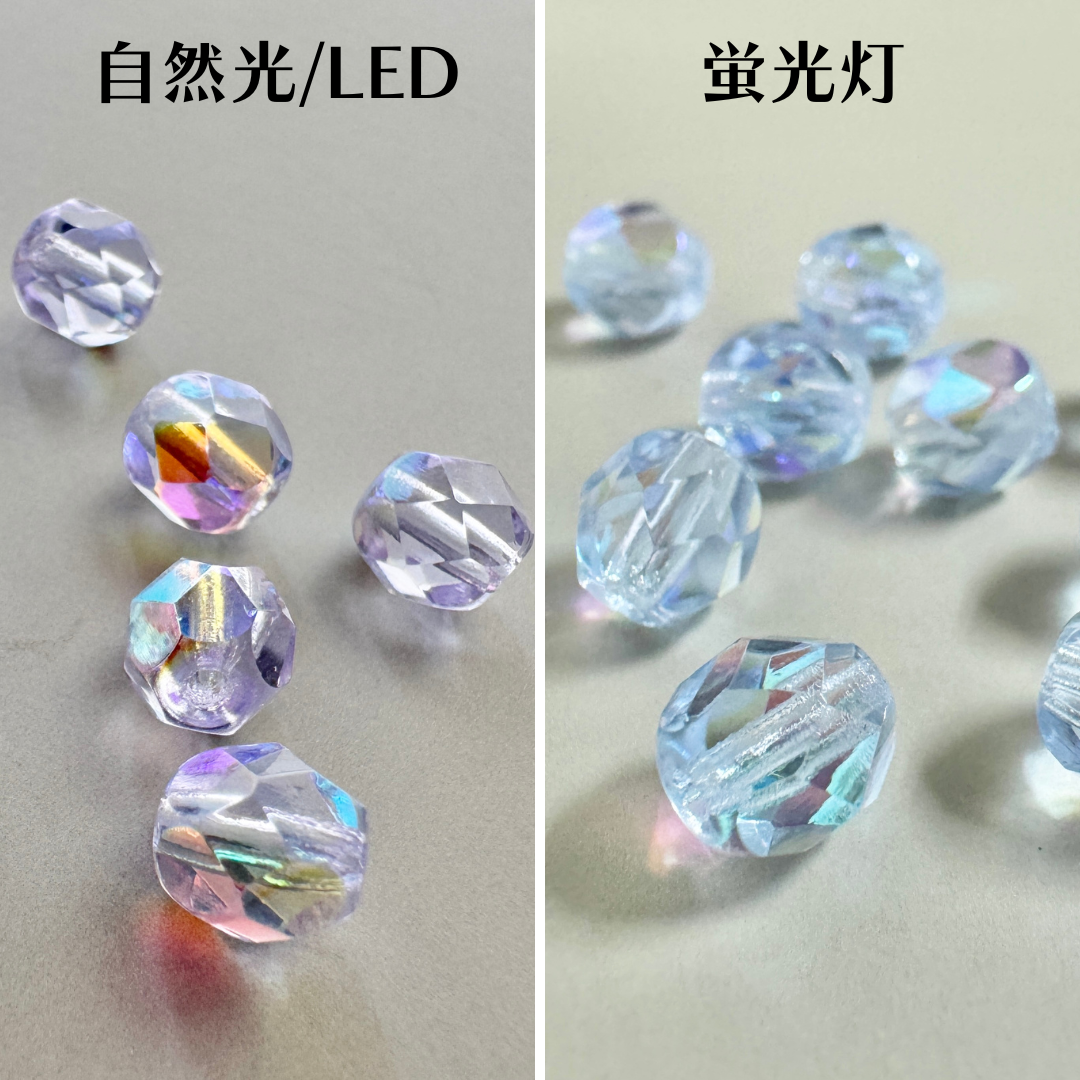 Czech Fire Polish Beads Alexandrite AB Round 6mm【10 pcs】