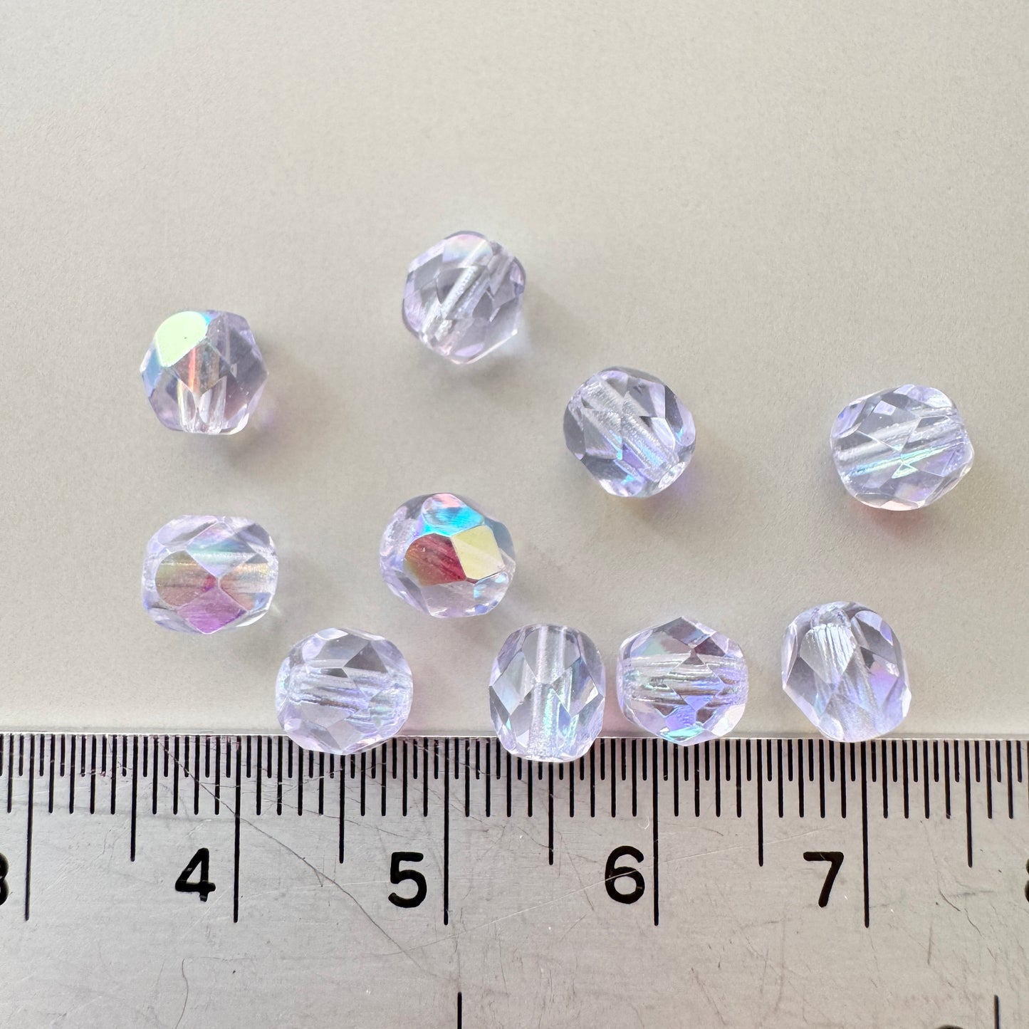 Czech Fire Polish Beads Alexandrite AB Round 6mm【10 pcs】