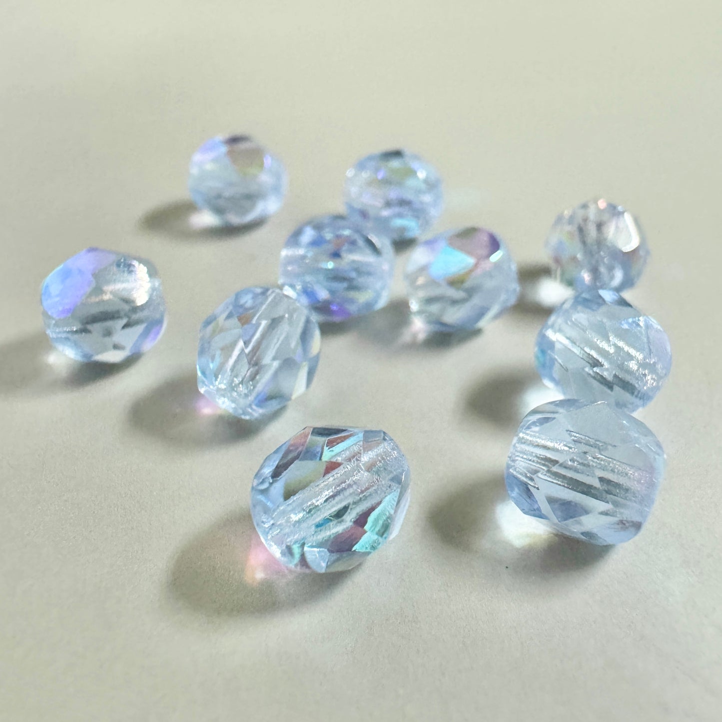Czech Fire Polish Beads Alexandrite AB Round 6mm【10 pcs】