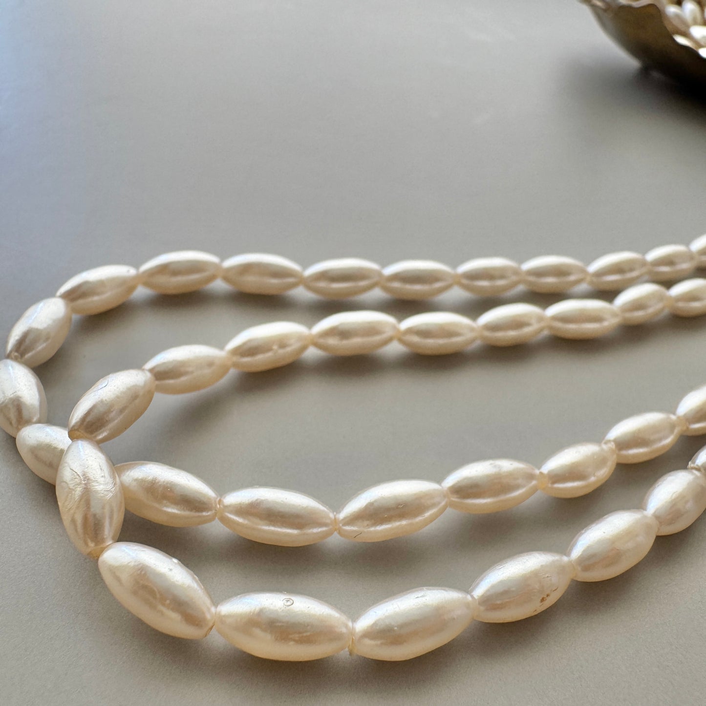 Japan Vintage Plastic Beads Navette 8x4mm【10 pcs or 1 strand】