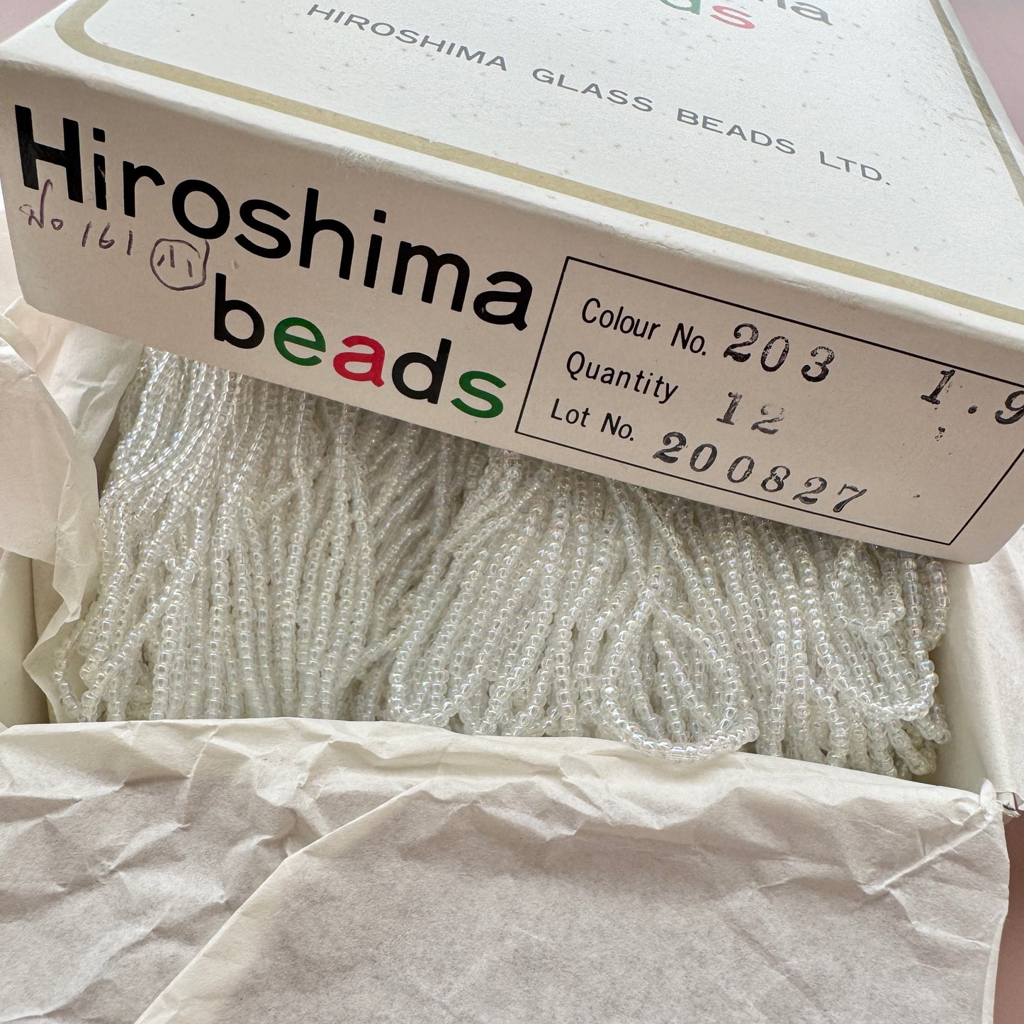 Japan Vintage Hiroshima Beads(広島ビーズ) 11/0 Crystal AB