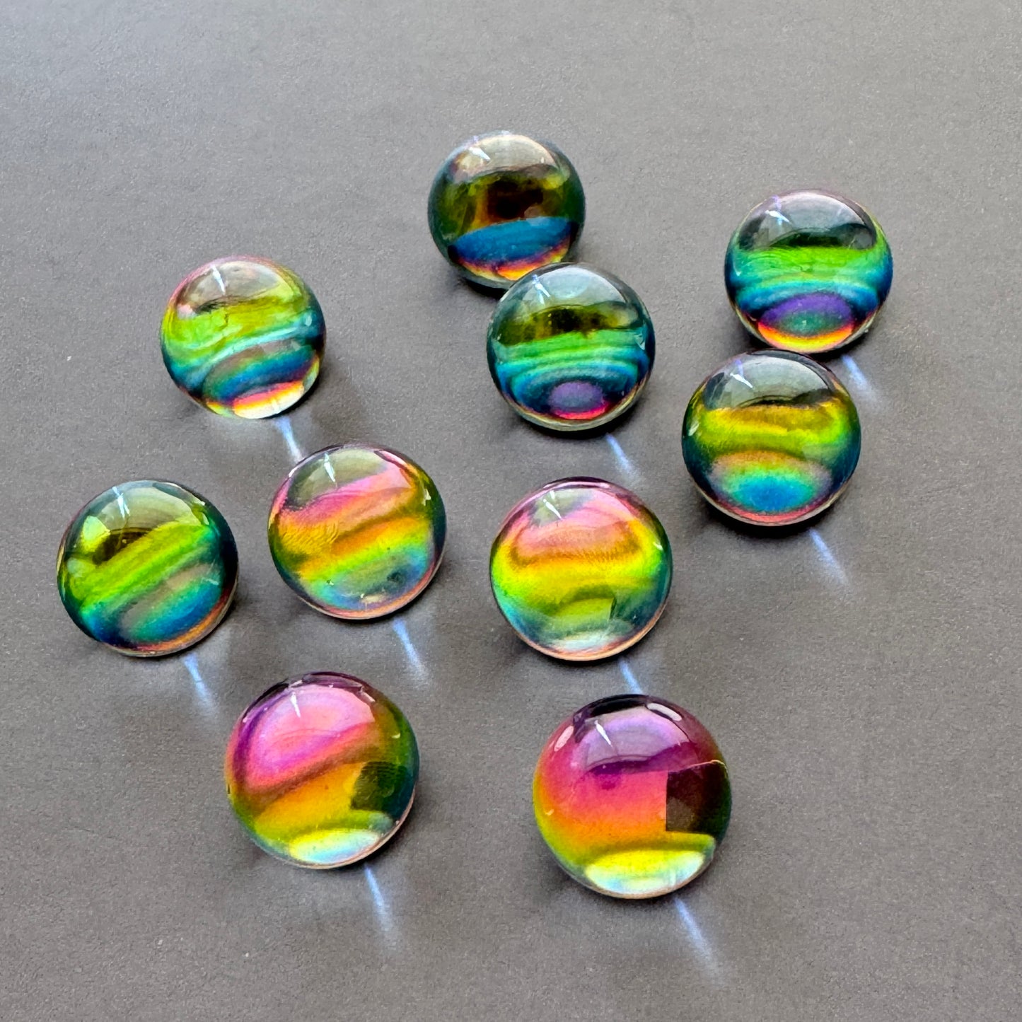 Czech Vintage Dome Cabochon Plain Vitrail Medium 8mm【2pcs】