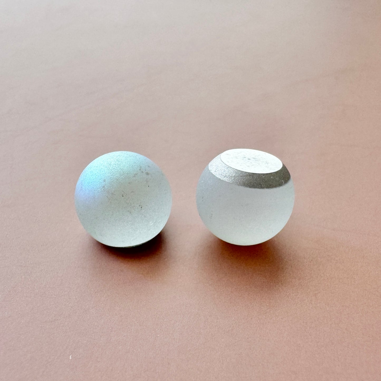 Czech Vintage Dome Cabochon Plain Matt Crystal AB 10mm【2pcs】