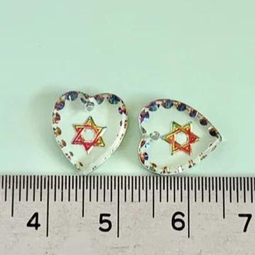 Germany Intaglio Top Hole Pendant David Star 12x11mm