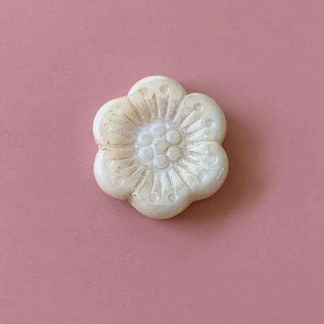 Czech Pressed Glass Beads Flower 18mm【2 pcs】