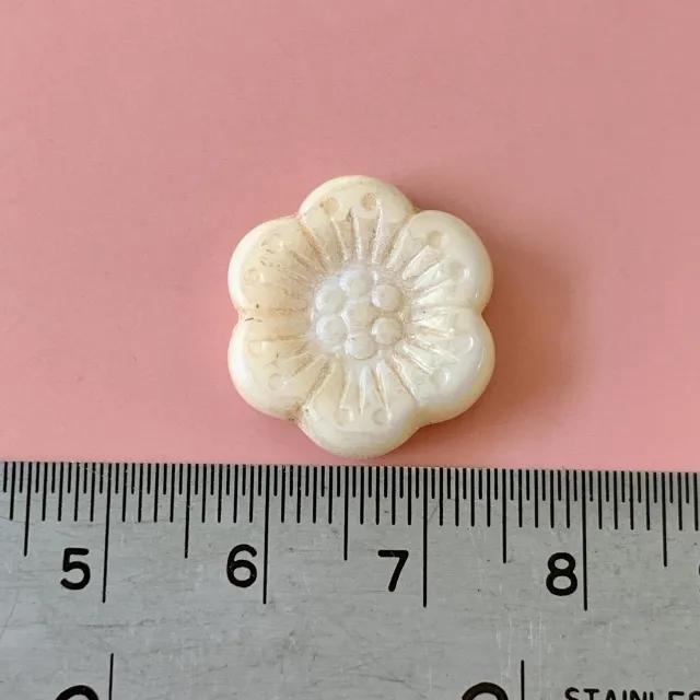 Czech Pressed Glass Beads Flower 18mm【2 pcs】