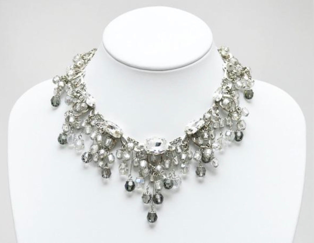 【Made in Japan】"Luxe" Necklace and Earrings Silver