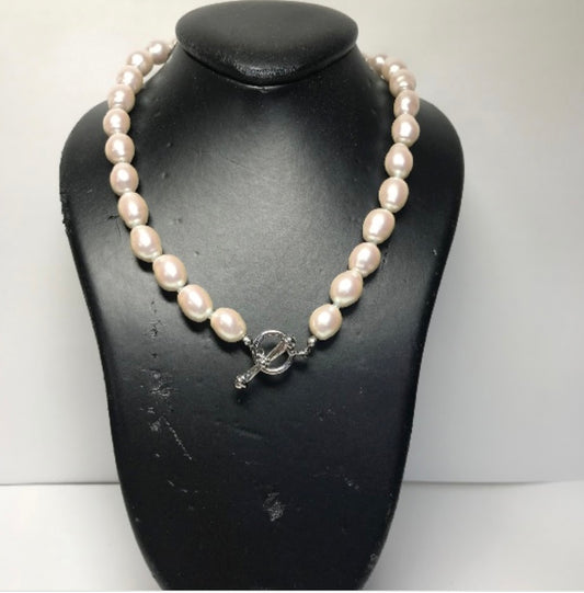 【Made in Japan】Coco Tanishi Faux Baroque Pearl 10mm Short Necklace 40cm