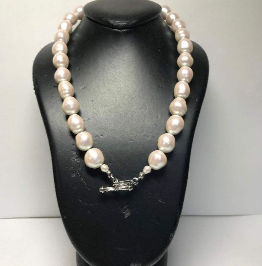 【Made in Japan】Coco Tanishi Faux Baroque Pearl 12mm Short Necklace 44cm