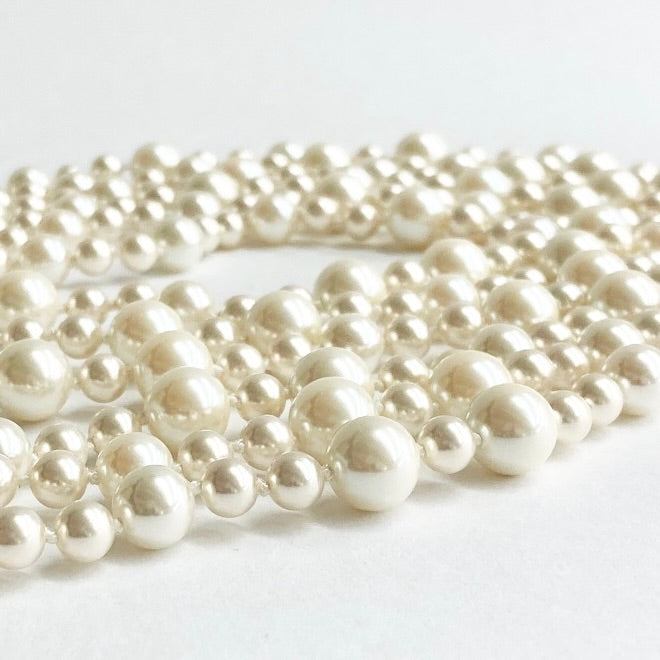 【Made in Japan】Shell Pearl 3 Strands Opera Necklace SP02