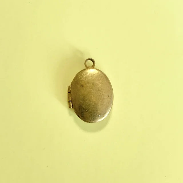 Vintage Brass Locket Charm Pendant 14×10mm