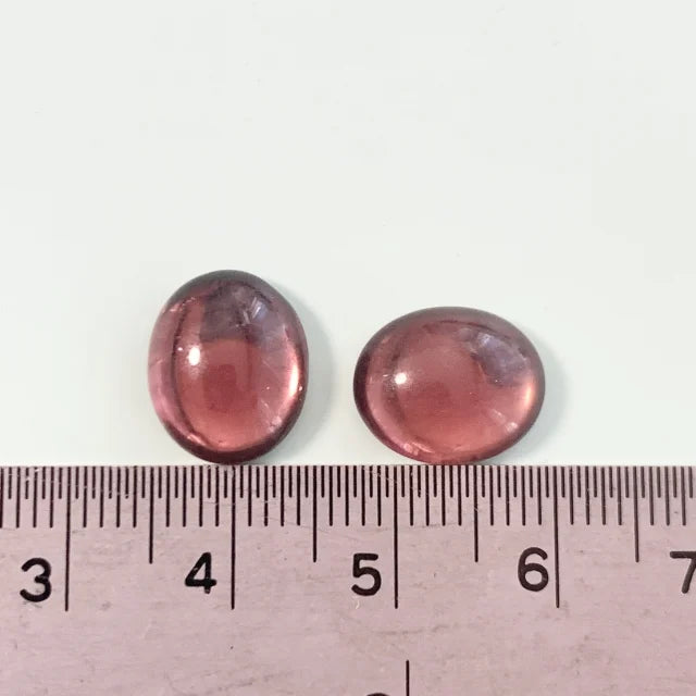 チェコ製Vintageガラスカボション・Amethyst 12×10mm