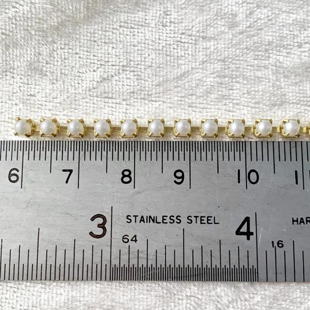 Czech Preciosa Rhinestone Chain Pearl White 24pp【30cm】