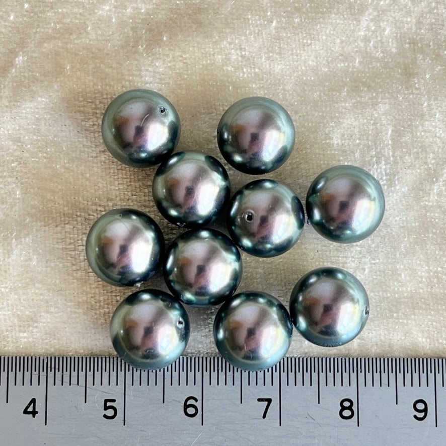 【Made in Japan 】Vintage Glass Pearl Beads Tahiti color