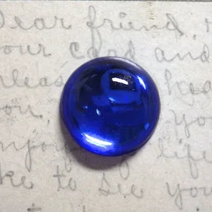 チェコ製Vintageカボション・Round・Sapphire 18mm