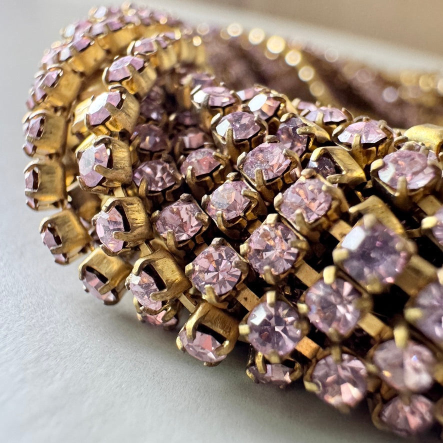 Vintage Swarovski Rhinestone Chain #100 Lt.Amethyst【30cm】