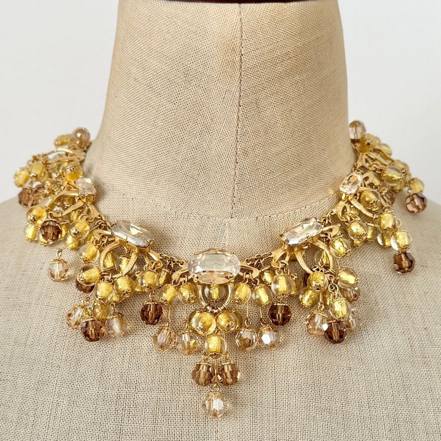 【Made in Japan】"Luxe" Necklace and Earrings Gold