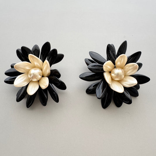 Czech Vintage Beads Flower Earrings