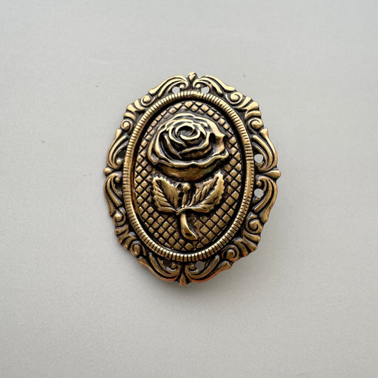 USA Vintage Metal Brooch Rose