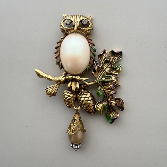 Vintage Owl Brooch