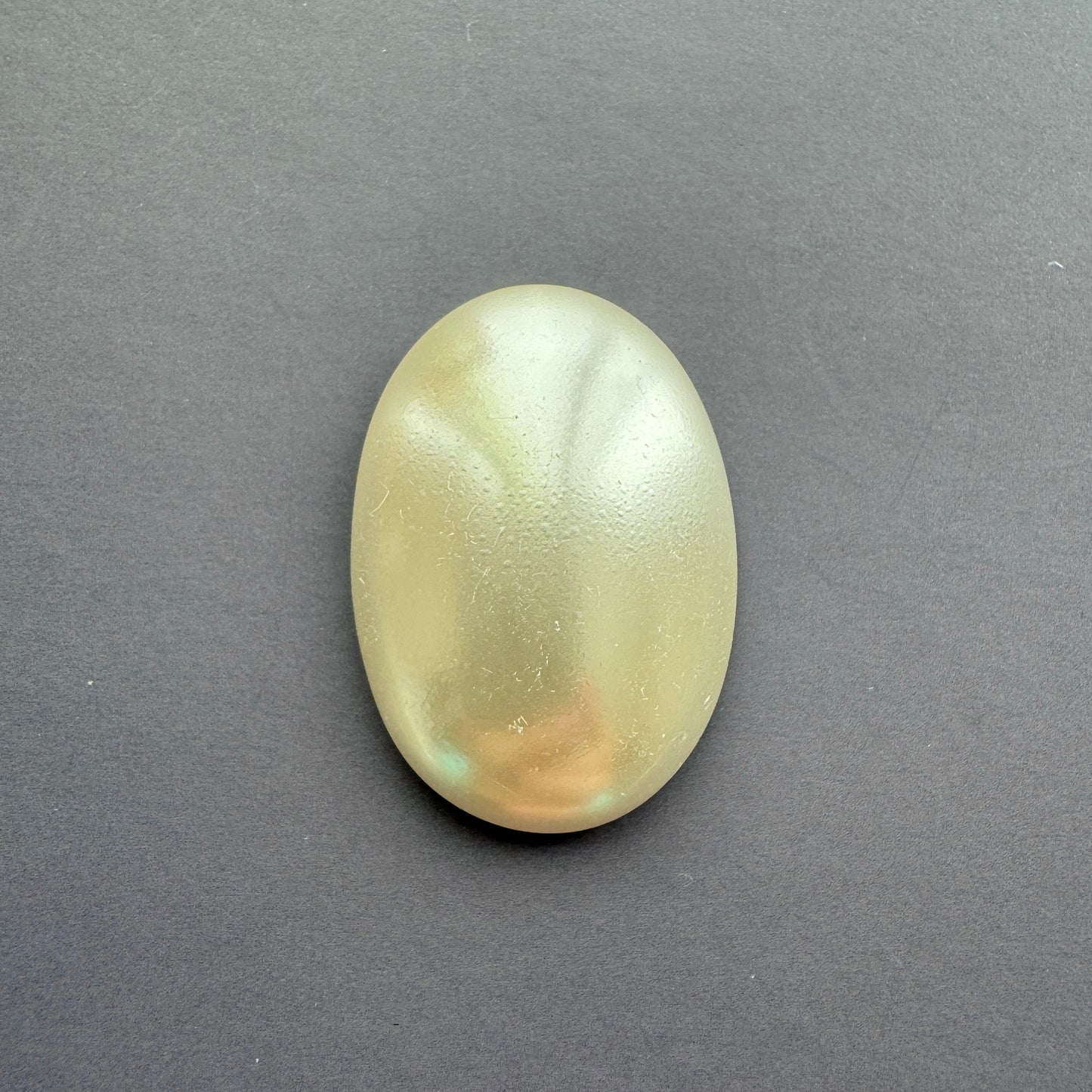 Czech Glass Pearl Cabochon Oval White 25×18mm
