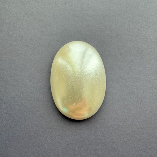 Czech Glass Pearl Cabochon Oval White 25×18mm