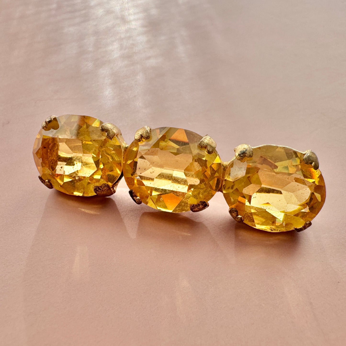 Czech Vintage Rhinestone Brooch