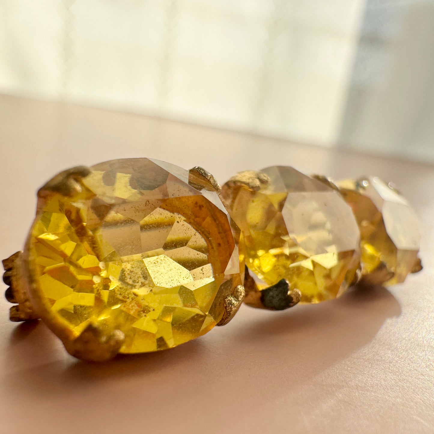 Czech Vintage Rhinestone Brooch