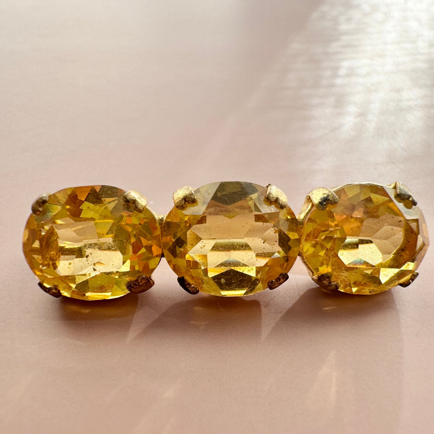 Czech Vintage Rhinestone Brooch