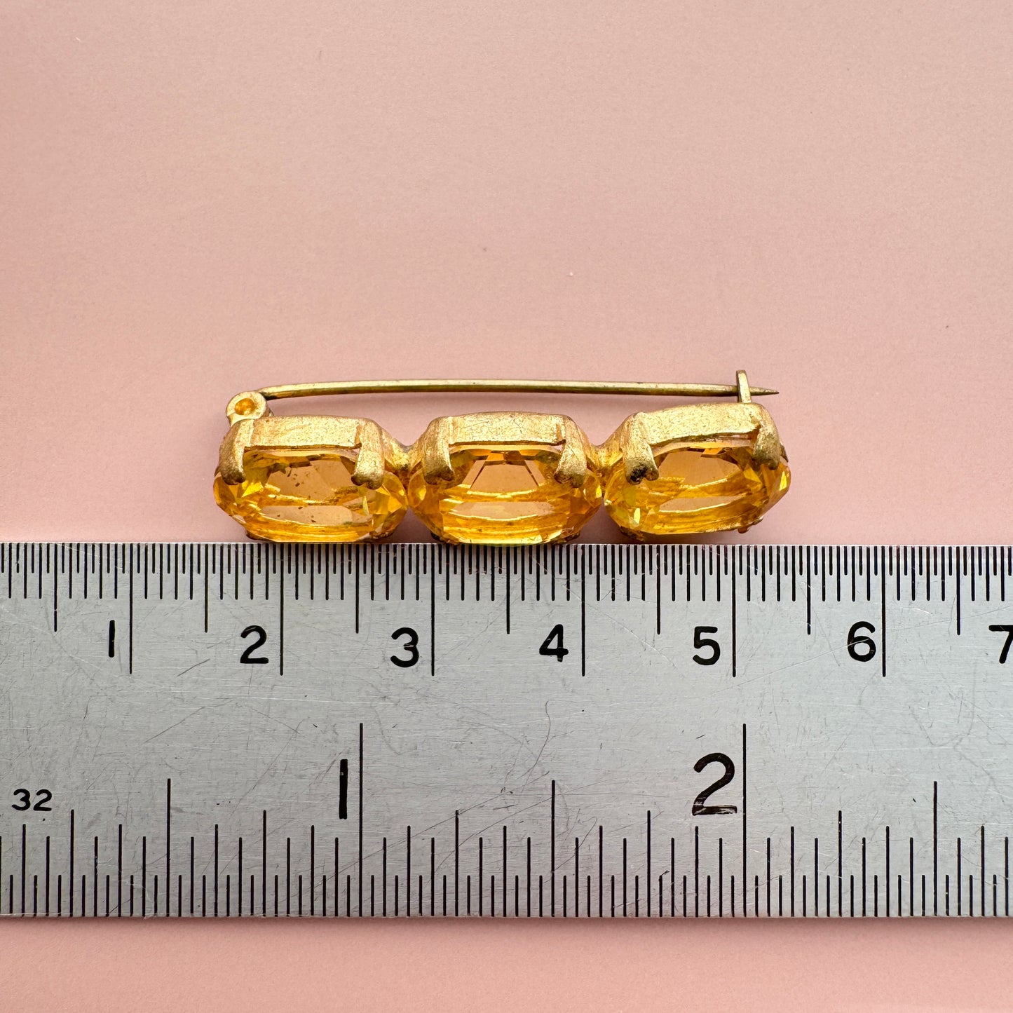 Czech Vintage Rhinestone Brooch