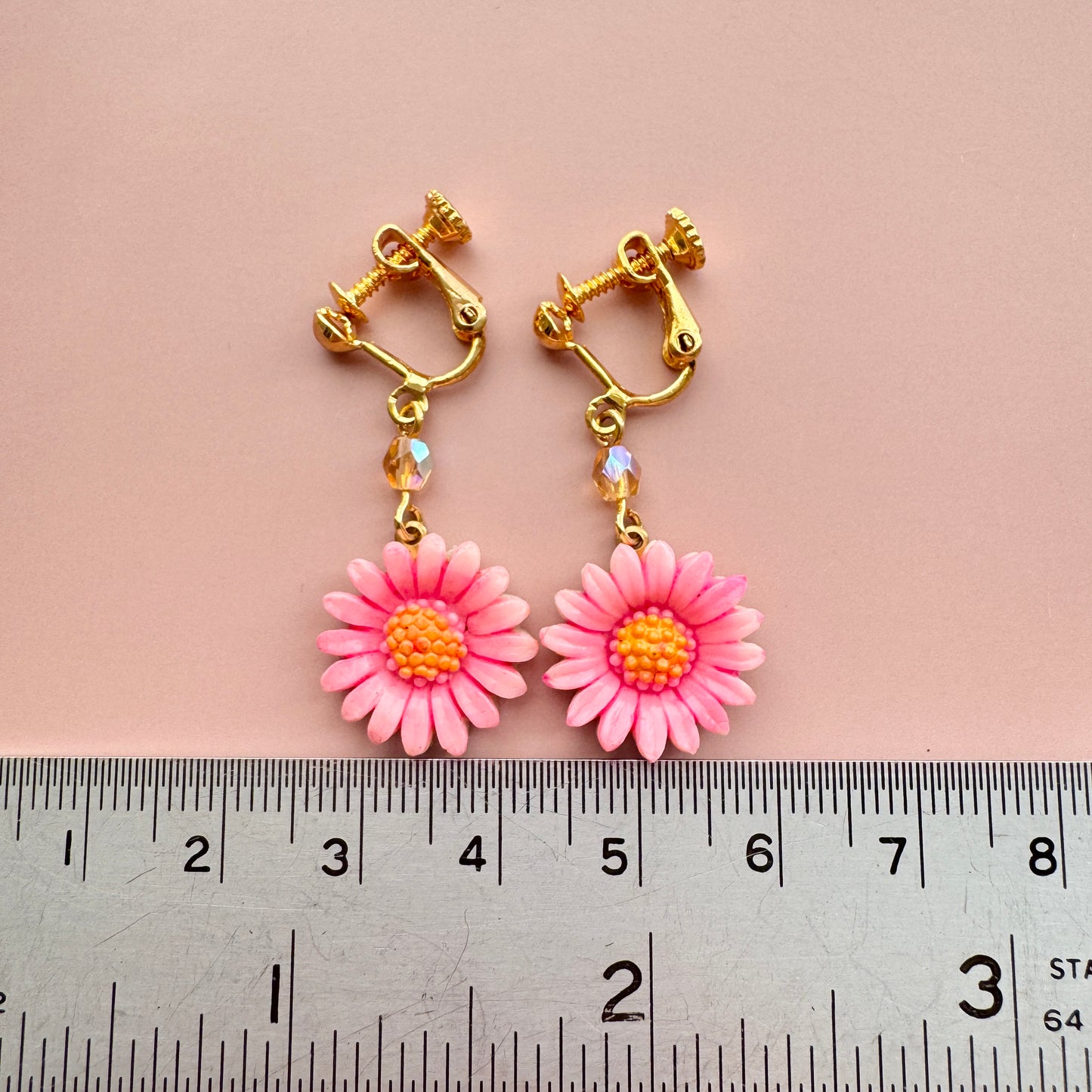 Vintage Retro Flower Earrings