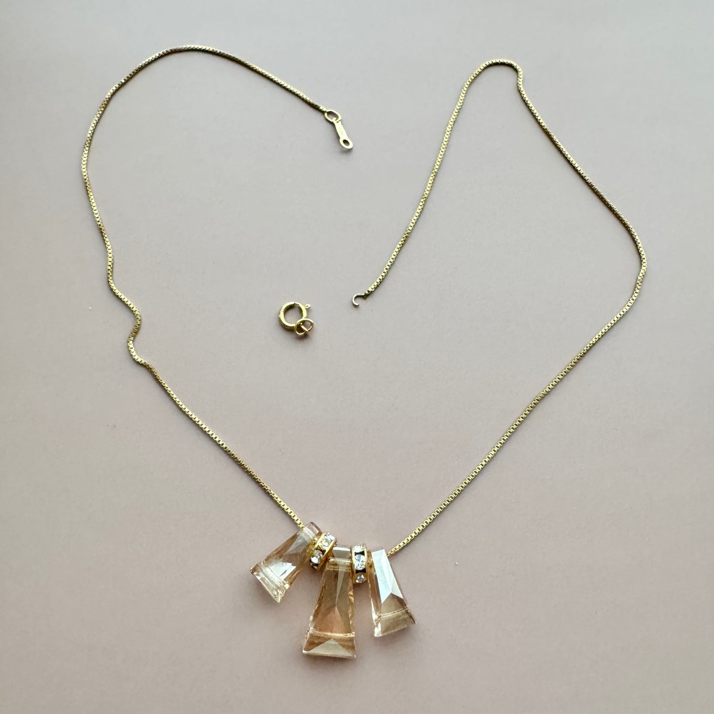 14KGF / Swarovski Necklace Scrap