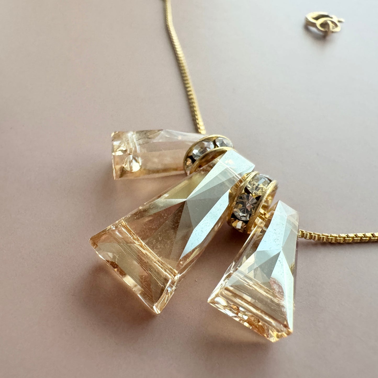 14KGF / Swarovski Necklace Scrap