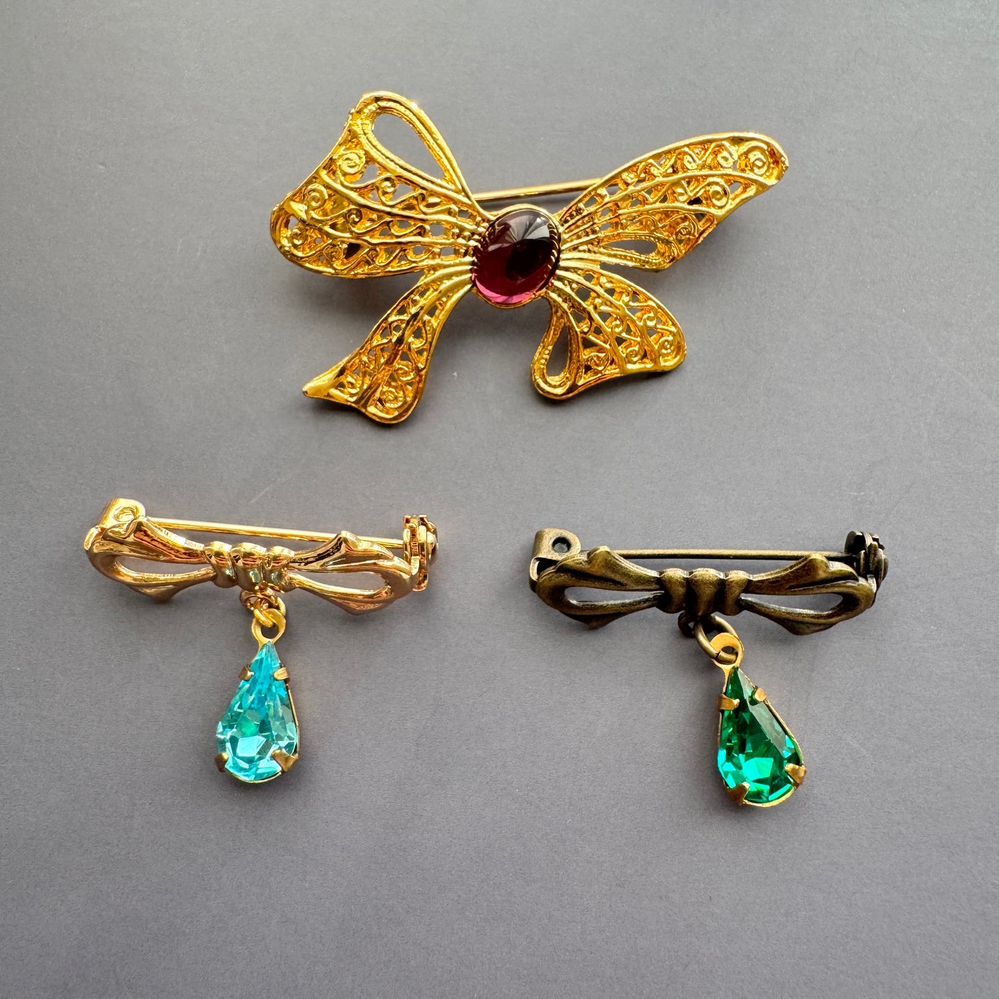 Vintage Ribbon Brooch【3個セット】